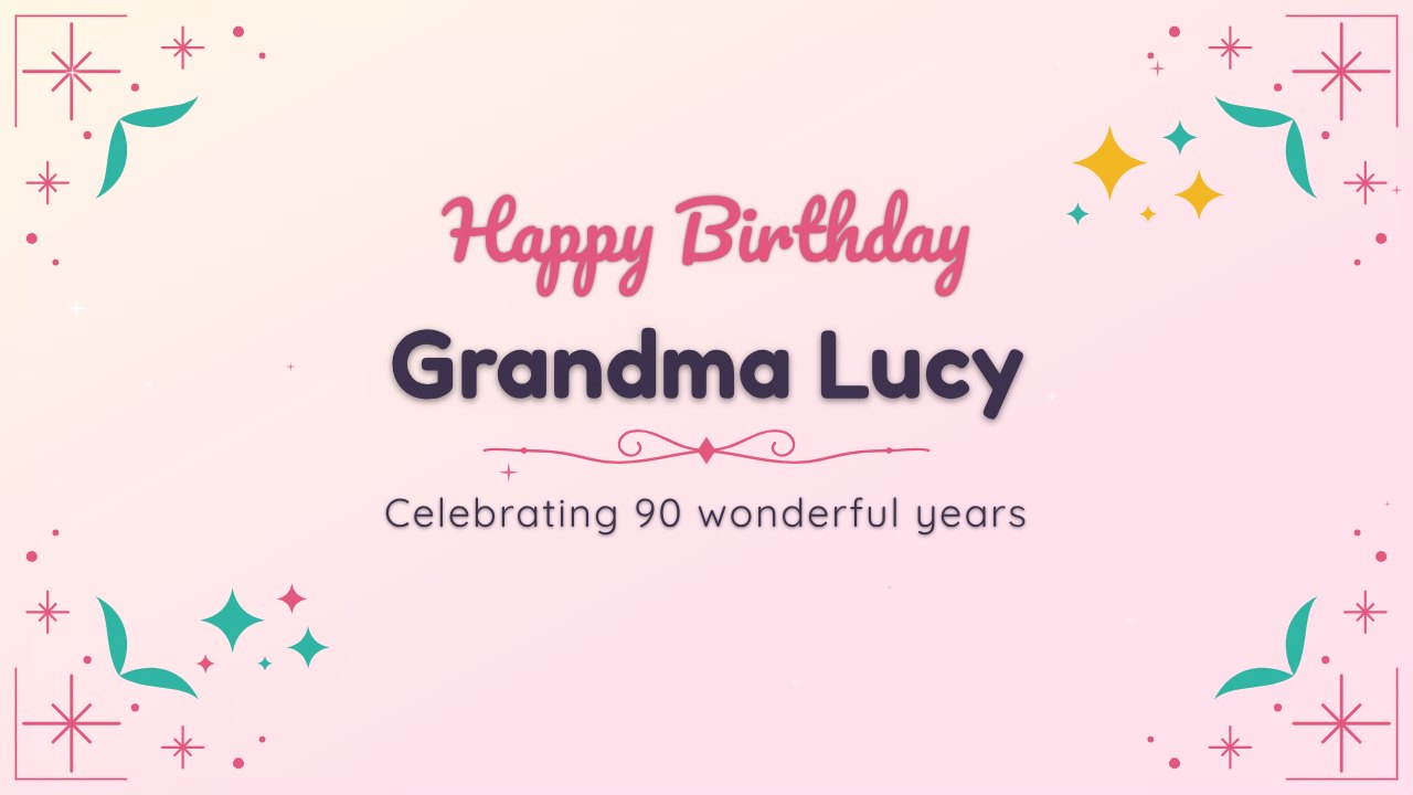 Birthday Confetti title slide