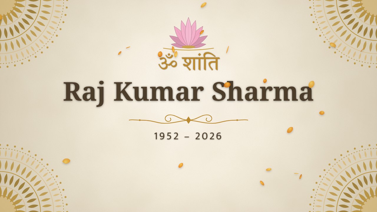 Om Shanti memorial title slide