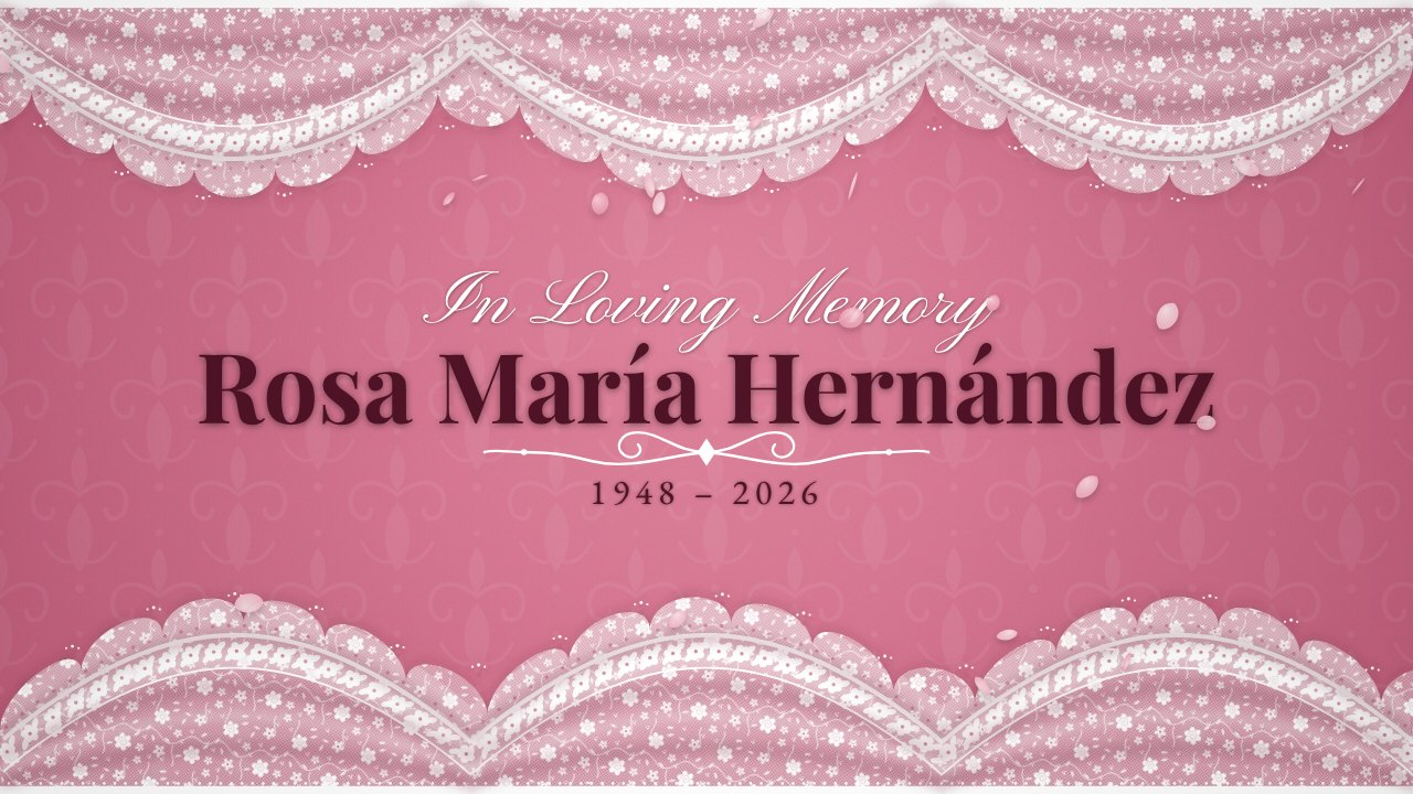 Rose Lace memorial title slide