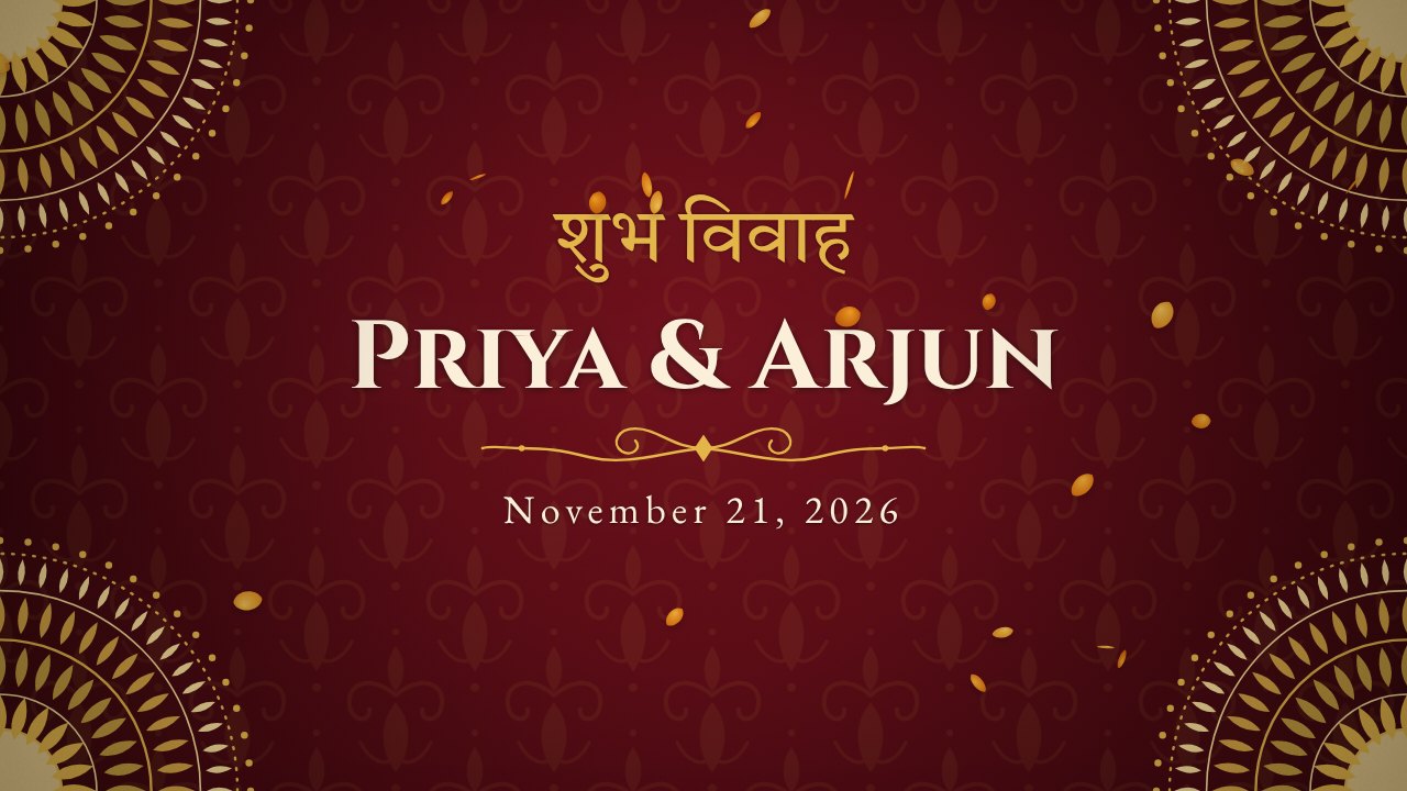 Royal Shaadi wedding title slide